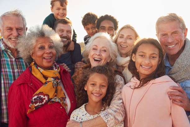 group of smiling people photo